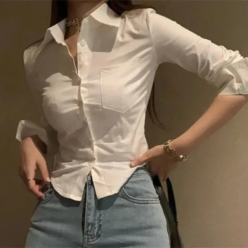 White Chiffon Blouse